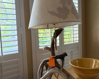 antler lamp