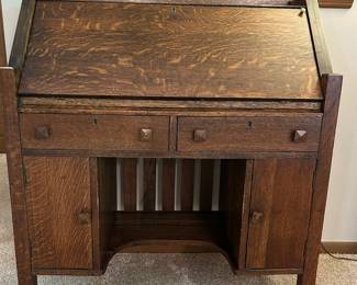 Mission Style Drop Front Writing Desk
