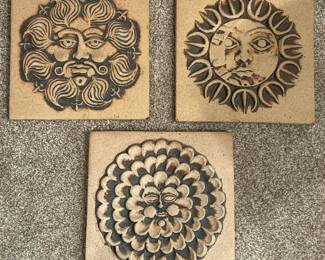 John Wenzel Pottery Tiles 1970's