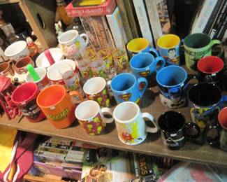 Collector mugs and cups.... Superman,, Batman...and others