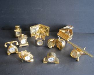 Brass Minititure Clocks