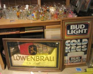 More collector glasses and beer signs