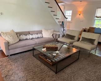 Mitchell Gold sofa & pair chairs