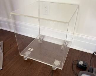 Lucite rolling stand