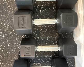 Assorted free weights