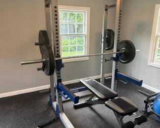 Fitness Gear HR600 pro half rack with bar and plates