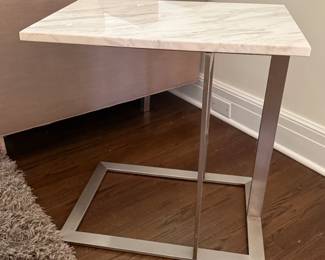 Marble top "C" side table