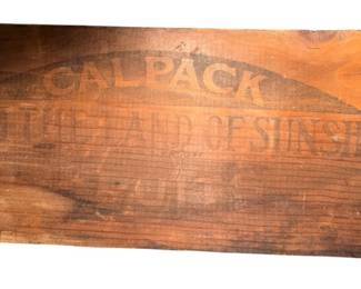 Vintage Calpack wooden crate