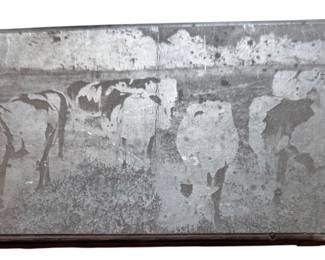 Vintage printing block cattle