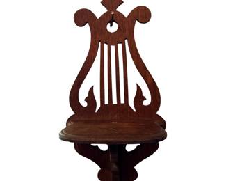 ANTIQUE WOODEN WHATNOT WALL SHELF -- Decorative Filigree Fretwork --