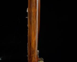 1930s Houze Glass Art Deco Triangular Jadeite & Fluted Bakelite Lamp