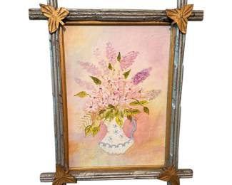 Adirondack frame with painting