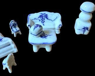 Porcelain doll furniture vintage