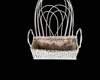 Antique wicker and willow planter basket