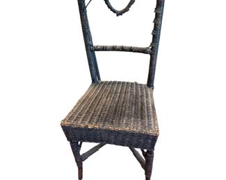 Antique Karen wicker desk chair