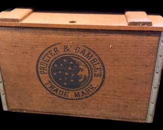 1970s Procter & Gamble box wooden