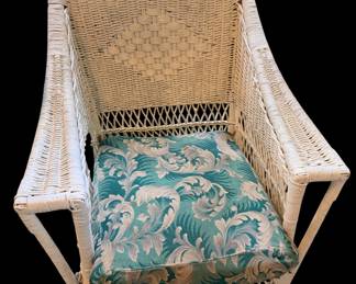 Vintage wicker side chair