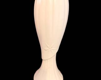 McCoy Pottery Corinthian Garden 2005 Matte White Bud Vase 10 1/2 Inch