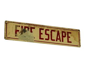 FIRE ESCAPE Metal Sign vintage