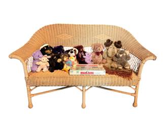 Wicker loveseat
