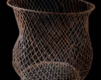 Vintage industrial metal basket