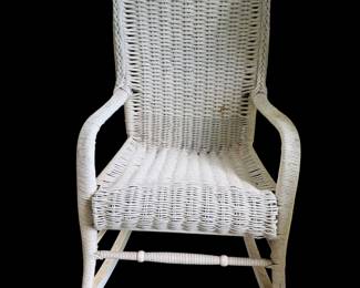 Antique wicker rocker