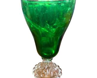 Set of 6 Vintage Anchor Hocking Boopie Burple Forest Green Glasses -
