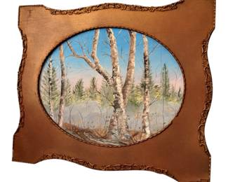 Framed painting