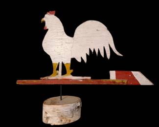 Vintage handmade rooster weathervane