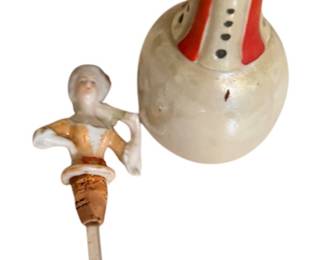 1920s PERFUME ART DECO VINTAGE PORCELAIN GERMANY FIGURAL LUSTRE BOTTLE