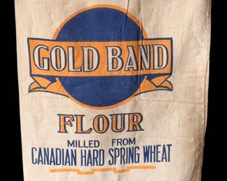 Vintage gold brand flour sack