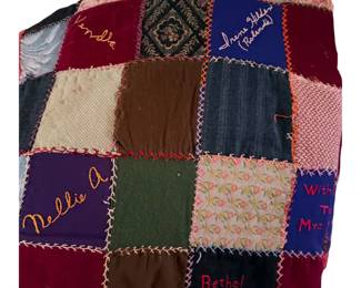 Personalized vintage crazy Quilt
