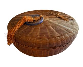 Antique sewing basket