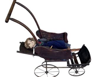 Antique doll stroller