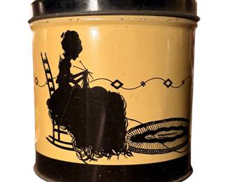 String Tin, Vintage canister with hole to dispense string or twine
