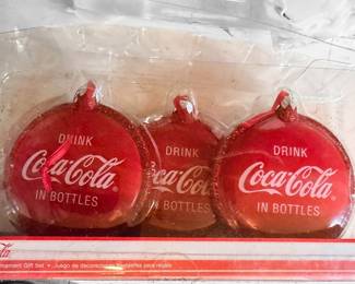 Vintage Coca-Cola ornaments