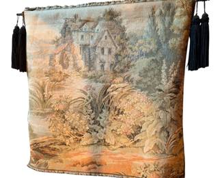 Mill garden scene tapestry
