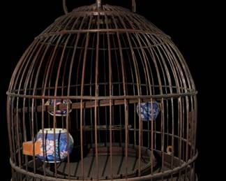 Antique Chinese Bamboo Bird Cage