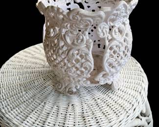 Vintage wrought iron planter