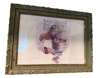Ivory Soap Girl Washing "A Busy Day" Maud Humphrey framed print
