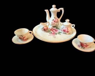 Vintage Miniature Childs Tea Set Floral