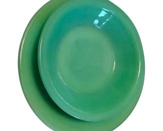 Fire king Jadeite bowl and plate