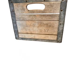 Ira W Wilson & Sons vintage wooden and galvanized box