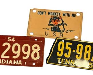 Mini bicycle plates vintage.
