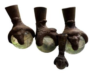 More than you see here ball and claw feet with glass ball