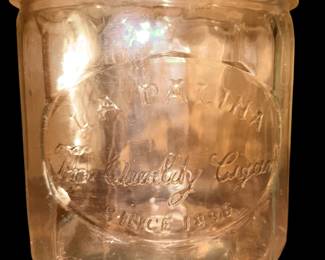 Vintage La Palina Cigar Glass Humidor Jar