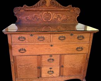 Antique oak sideboard