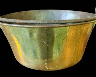 Mid 19th Century Brass Pail Vintage Original