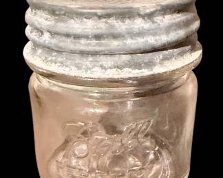Vintage Ball Perfect Mason 1/2 pt. Canning Jar with Ball Zinc Lid MADE IN U.S.A.