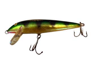 VINTAGE Floater Rapala Made in Finland Green and Gold 3 in. long.